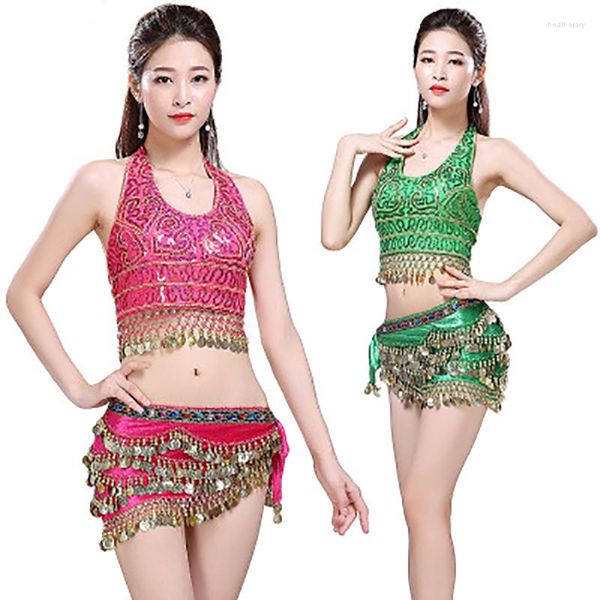 Сцена Wear Women India Dance Clothing Восточная костюма для живота костюмы для взрослой вечеринки для вечеринки сексуальные высококачественные многокачественные цвета