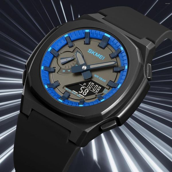 Orologi da polso SKMEI Trend Movimento sincronizzato Orologio a mano Display digitale LED Luminoso Impermeabile Sport casual da uomo Elettronico 2091