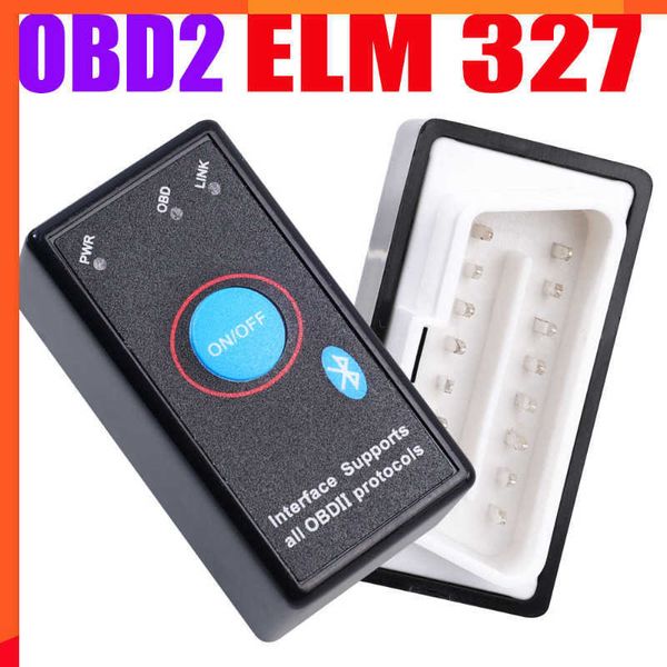 Atualização elm 327 v 1.5 obd 2 adaptador de diagnóstico de carro odb2 bluetooth-compatível 5.0 scanner ferramenta automática para windows xp 7/8 android symbian