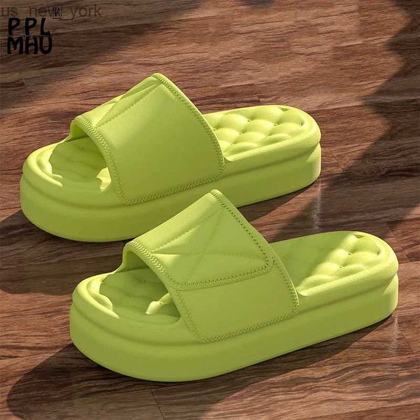 Eva Round Head Open Toes Women Slippers 2023 Summer Nonslip Comfor Beach Shoes Fashioner Designer платформа для ванной комнаты Home Shoes L230518