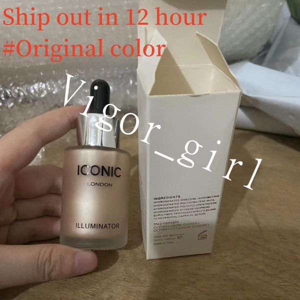 Dropshipping Iconic 1pcs London Illuminator Liquid Highlighters Оригинальное освещение контурного макияжа Оригинальный цветной корабли в 12 -часовой горячей продаже