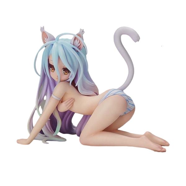 Figuras de brinquedo 7cm No Life Anime Shiro Cat Ears Sexy Bunny Girl PVC Matando Posição de Ação Colecionável Modelo de Figura Toys Presente 230608