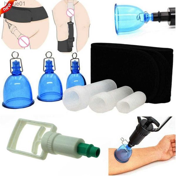 Extensor de pênis masculino Conjunto de copo a vácuo Extensão da glande Manga de silicone Maca Cabide de bomba Ampliação Produto adulto para ferramentas masculinas L230518