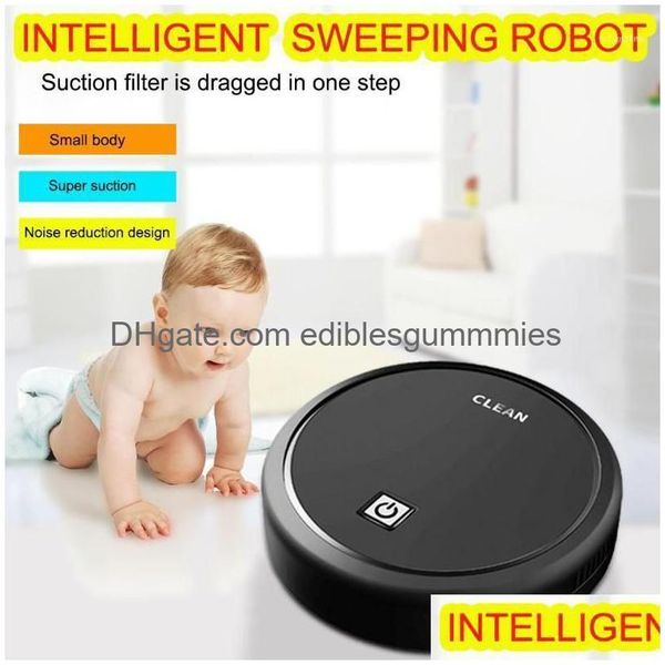 Mops Ricarica USB Robot pigro intelligente Aspirapolvere senza fili Swee Vacuum Robot Tappeto Pulizia domestica Hine11 Drop Delivery H Dhj9Y