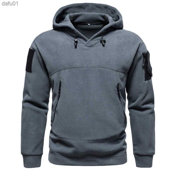 Hoodie Mantel Herren 2023 Frühjahr neue einfarbige Outdoor-taktische Sport-Sweatshirt Herren Pullover Jacke Schwarz Grün US-Größe S-3XL L230520