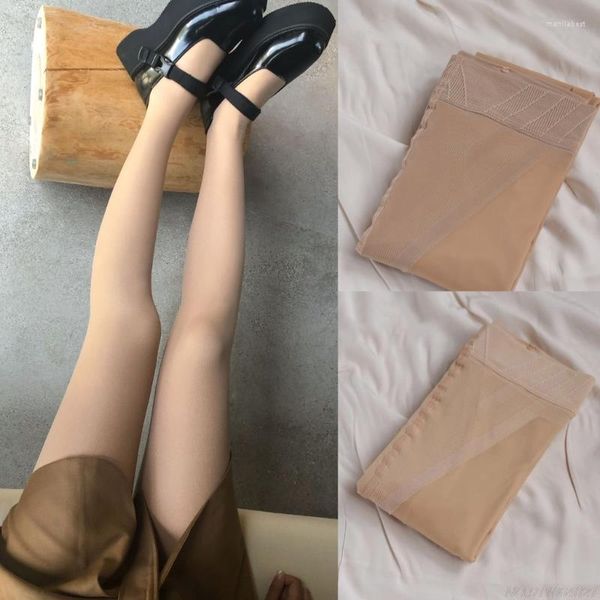 Frauen Socken Herbst Winter Strumpfhosen Strumpfhosen Thermische Warme Dünne Fleece Gefüttert Strümpfe Lässige Elastische Dünne Leggings Haut Ton Dropship