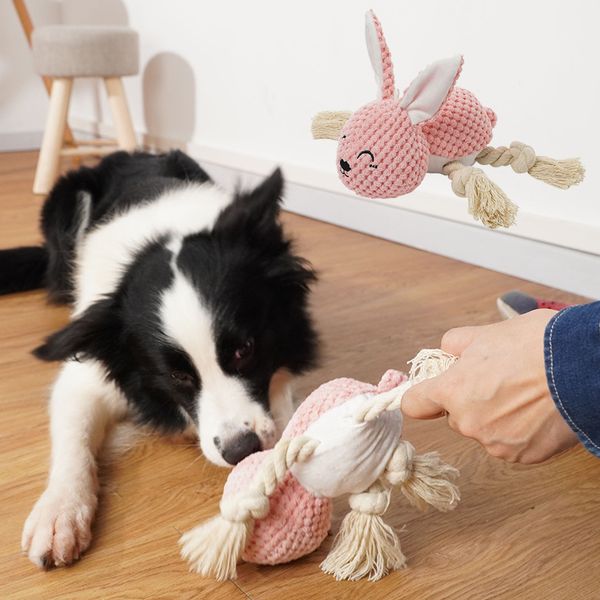 Bite Resistabt Medium Big Dog Chew Squeaky Toys Peluche Peluche per cani di grossa taglia Border Shepherd Beagle mascotas Accessori