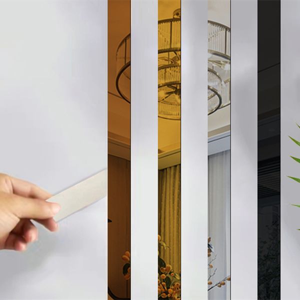 5 m strisce a specchio adesivo da parete linea decorativa in acrilico oro argento per sfondo parete soffitto bordo striscia soggiorno decorazioni per la casa