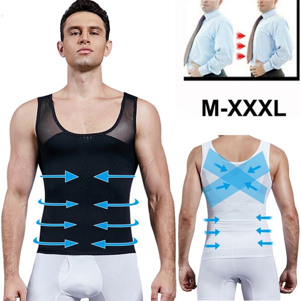 Taillen-Bauchformer für Männer, Shapewear, Brust-Kompressionsshirt zum Verstecken von Gynäkomastie-Moobs, Schlankheits-Körperformer, Weste, Bauch, Brust, schmales Hemd für Männer, Korsett 230607