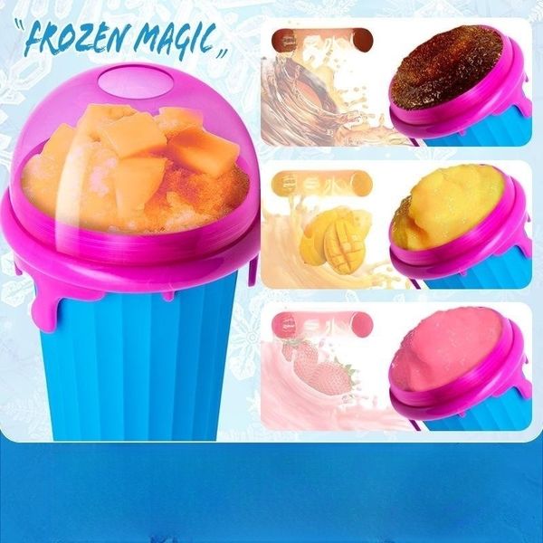 500ml Slushy Ice Cup Congelado Magic Squeeze Cup Cooling Maker Garrafa Freeze Mug Milkshake Smoothie Mugs Q179