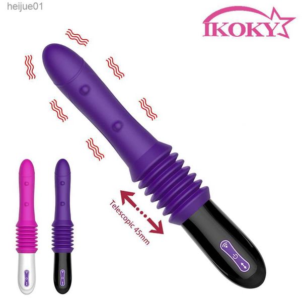 Automatischer Teleskop-Dildo-Vibrator, Sex-Maschine, Vagina-Massagegerät, G-Punkt, männliche Masturbation, Sexspielzeug für Frauen, Erwachsene Produkte L230518