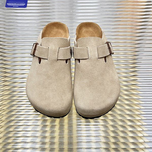 Сандалии из кожи замороженные кожи B K Slippers Beach Shoes Mens and Womens Shoes 2023 Новая летняя верхняя одежда наполовину тапочки пары туфли обувь. Обувь обувь 35-44 +коробка