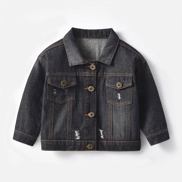 Cappotti di tinca Giacche leggere per bambini Toddler Bambini Capispalla Autunno Inverno manica lunga giacca di jeans camicetta ragazzi camicia da caccia nera 230608