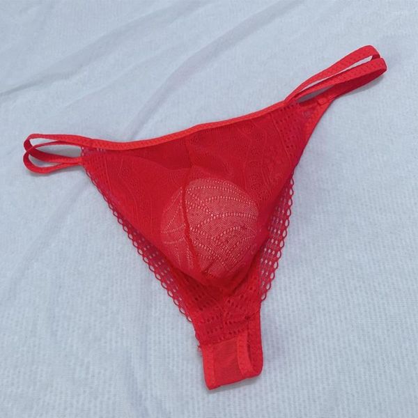 Mutande Slip Sissy da uomo Maglia sottile G-String Bugle Pouch Mutandine Perizoma trasparente Bikini a vita bassa Biancheria intima traspirante Lingerie Migliore qualità