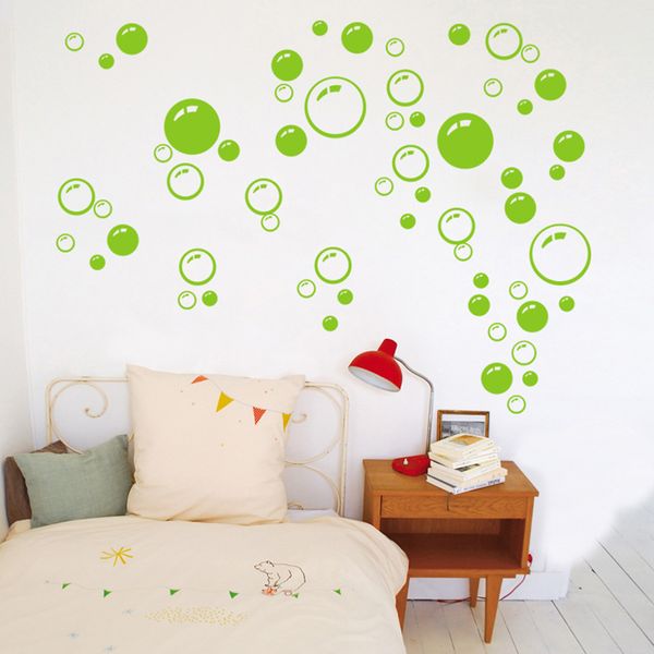 Bubbles Circle Carta da parati rimovibile Adesivo da parete per finestra del bagno Home Decalcomanie in PVC fai da te Adesivi murali
