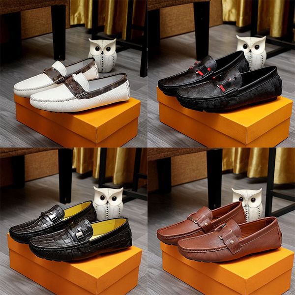 Scarpe casual dal design classico slip on Luxurys in pelle con bottoni in metallo Scarpe casual Oxford di marca Monte Carlo Moccasin da uomo retrò.