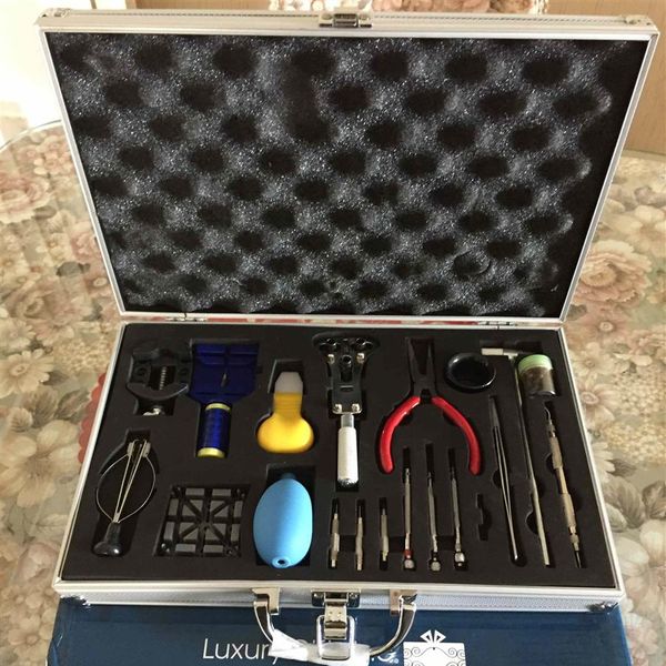 Kit di strumenti per la riparazione dell'orologio da orologiaio Kit di rimozione del collegamento del cinturino Kit di strumenti per orologiaio Nuovo dispositivo di rimozione dell'apri della cassa posteriore Perno a molla Bar213u