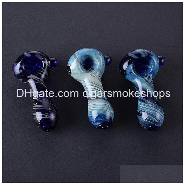 Cachimbos Mini Pequeno Estilo Inebriante Colher de Mão 30G Tubo de Ervas Secas de Vidro Pyrex Queimador de Óleo Acessórios Ferramentas Drop Delivery Home Garden Dh2Pm