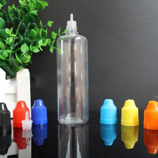 600pcs Pet -капельница бутылка 100 мл для E -сока 100 мл Пластиковые пустые бутылки с безопасными детскими крышками.