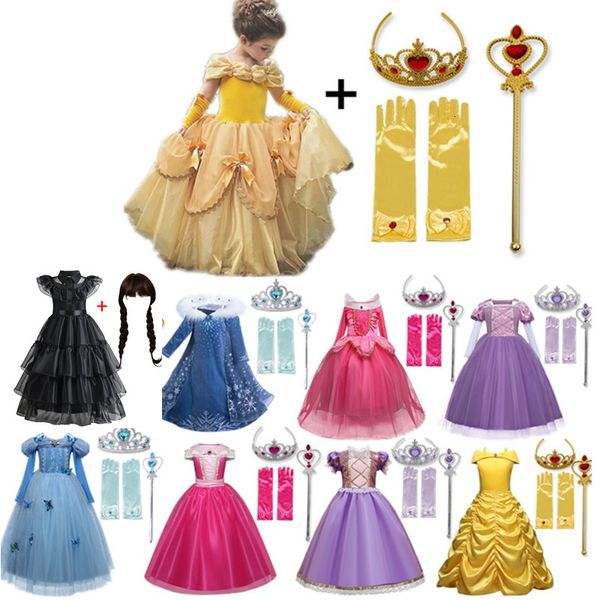 Mädchen Kleider Cosplay Prinzessin Kostüm Für Kinder Halloween Karneval Party Fancy Dress Up Kinder Kleidung Weihnachten Verkleidung 230607