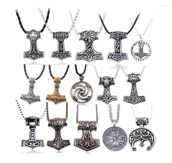 Colares com Pingente Colar Viking Nórdico Odin Runa Lobo Sobrenatural Lua Pentagrama Amuleto Eslavo Jóias Cosplay Masculino Feminino