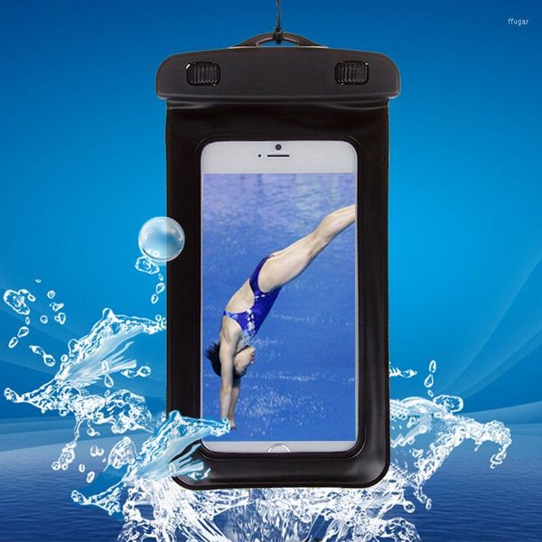 Sacos de armazenamento Barco Rafting Celular Saco à prova d'água Alta Transparente Touch Screen Capa Protetora Mergulho I