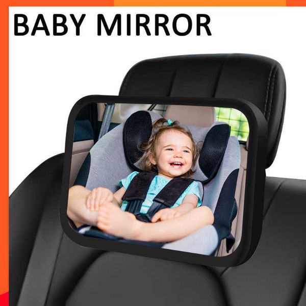 Upgrade Upgrade Baby-Autospiegel, verstellbare Rücksitz-Rückspiegel-Kopfstützenhalterung, Kinder, Kleinkinder, Baby-Sicherheitsmonitor, Schutz, Innenspiegel