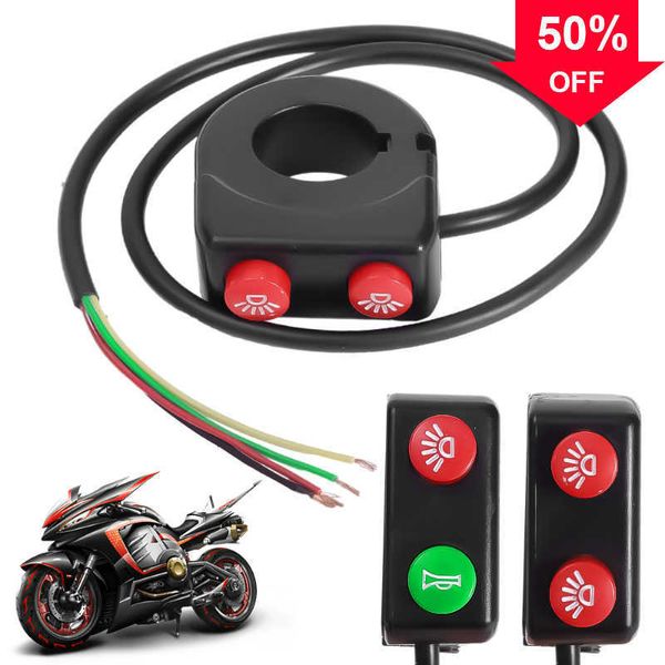 Neue Motorrad Schalter Stecker Taste LED Scheinwerfer Schalter 22mm Lenker Montieren Motorrad Elektrische ATV Modifikation Zubehör