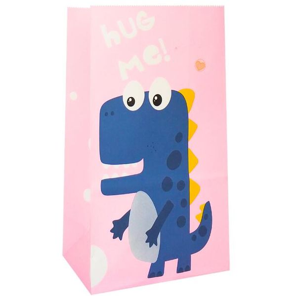 Verpackungsbeutel, Dinosaurier, Lebensmittel, Papier, Party, Süßigkeiten, Geschenk, Feiern, Babyparty, Geburtstag, Hochzeit, 13 x 8 x 24 cm, Drop-Lieferung, Otxry