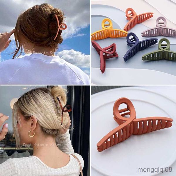 Altro 2023 New Cl Clip per capelli in plastica da donna Morsetti di grandi dimensioni Forcine Barrette Crab Accessori chic R230608