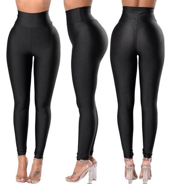 Legging del culo 2023 Lady all'ingrosso Colore solido Black High Waist Spandex Gym Workout Leggings femminile