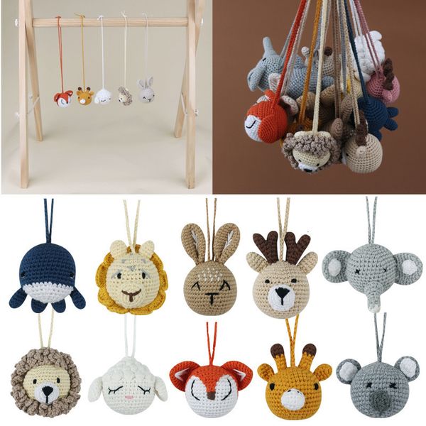 Mobiles # 1pc Baby Play Gym Frame Hanging Rattle Toys Crochet Stuffed Animal Bed Mobile para crianças nascidas Fitness Rack Decoração do quarto 230607