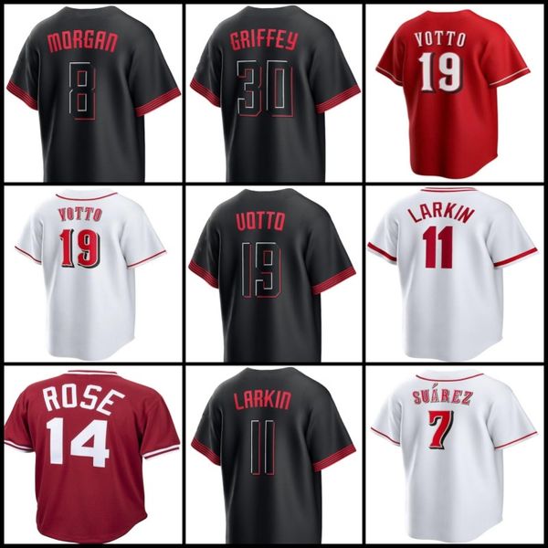 Ken Griffey Jr. 44 Elly De La Cruz Baseball Jersey Pete Rose Joey Votto Johnny Bench Barry Larkin Mike Hunter Greene Jonathan India Moustakas Lucas Sims Matt Reynolds