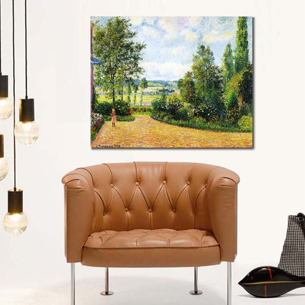 Impressionismo Camille Pissarro Pintura Handmade Canvas Art Mirbeau S Garden The Terrace Paisagens Wall Decor Modern