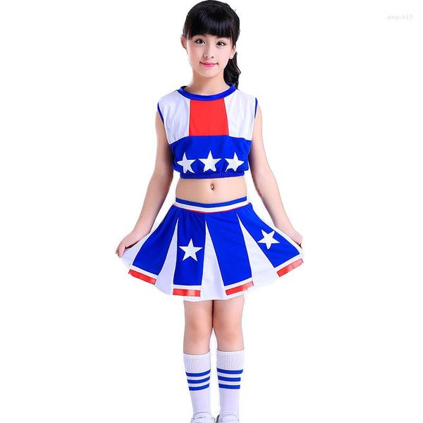 Этническая одежда Девушка Чирлидер Униформа для девочек Команда Команда Команда Класс Класс Черлидинг Детский Игро