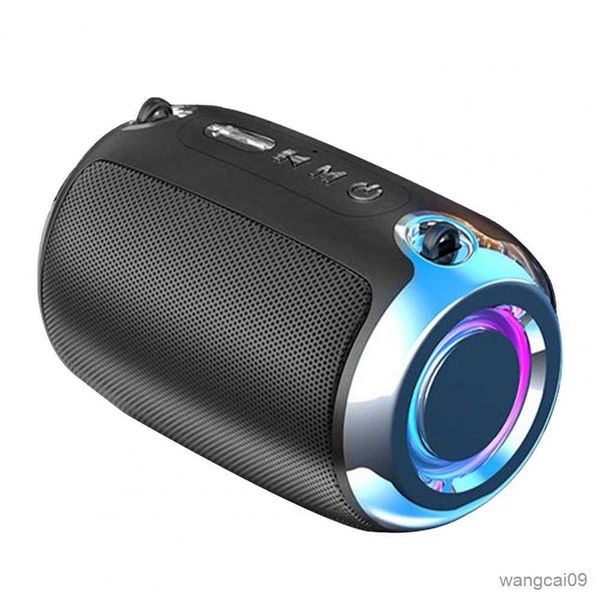 Altoparlanti portatili Altoparlante compatibile con Bluetooth Illuminazione a LED stereo multifunzionale Subwoofer wireless esterno portatile per auto R230608