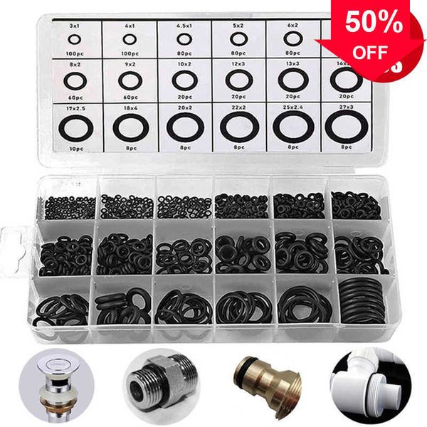 Nuovo 225 pezzi di gomma nera o anello assortimento guarnizione rondella guarnizione O-ring kit 18 dimensioni con scatola di plastica accessori di tenuta antipolvere