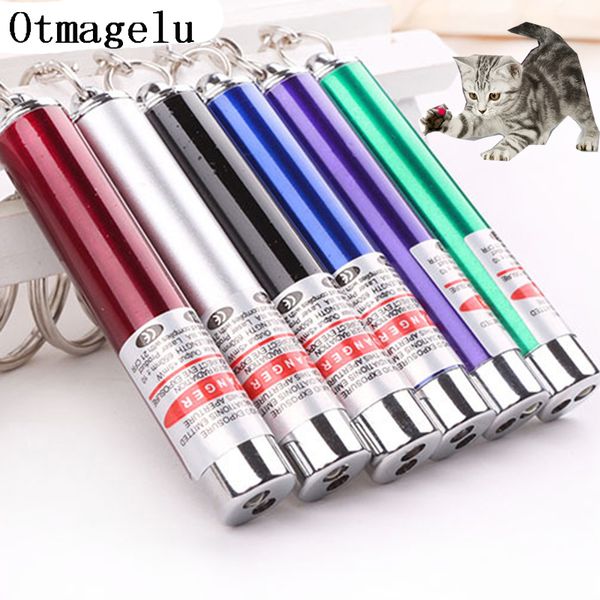 2 em 1 Metal Mini Laser Engraçado Cat Stick Fashion Pet Brinquedo Laser Pointer Pen Cat Play Ferramenta Interativa para Cat Training Supplies