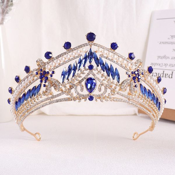 Princess Queen Crystal Tiara Crown Elegant Headwear Tiara Wedding Hair Dress Accessori per gioielli