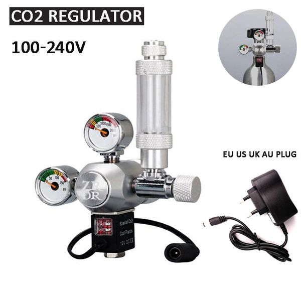 Equipamento regulador de co2 para aquário, válvula solenóide, contador de bolhas, sistema de controle de co2, válvula redutora de pressão, equipamento de dióxido de carbono