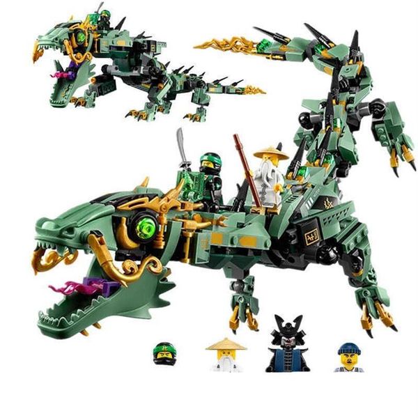 592 stks Compatibel Ninjagoe Vliegende Mecha Draak Jongen vrienden Bouwstenen Bricks Speelgoed kinderen Model Kerst verjaardag Gift247y