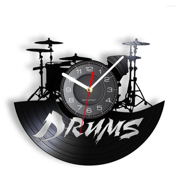 Настенные часы электрические барабаны художественные работы винтажные часы музыкальные комнаты декор барабан набор ретро