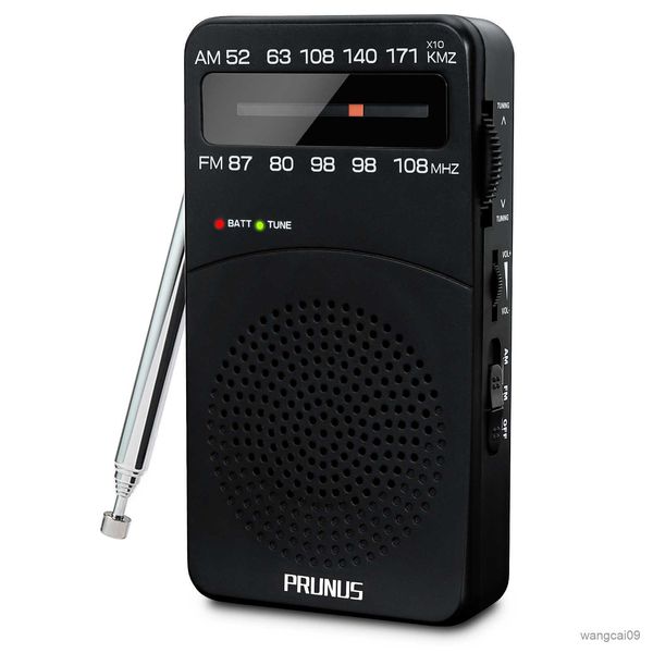Alto-falantes portáteis Gravador de rádio AM portátil Rádios de bolso portátil Música estéreo Leitor de música com clipe traseiro para bateria externa R230608