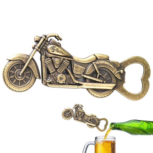 Bronzefarbener Flaschenöffner in Motorradform, Geschenk für Männer, Vintage-Bar, Bieröffner, Geschenkbox, Party, Küche, Outdoor-Gadget