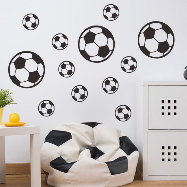 Adesivos personalizados de basquete de futebol de futebol esportes de garotos de garotos adesivos de parede de arte para crianças decoração de berçário