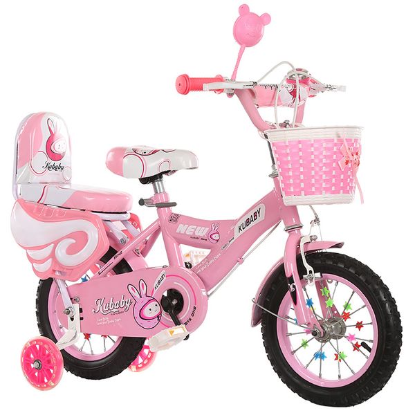 Nuove biciclette per bambini Grandi bambini 3-12 anni Ragazzi e ragazze Ruota flash per bicicletta da esterno per bambini da 14 pollici