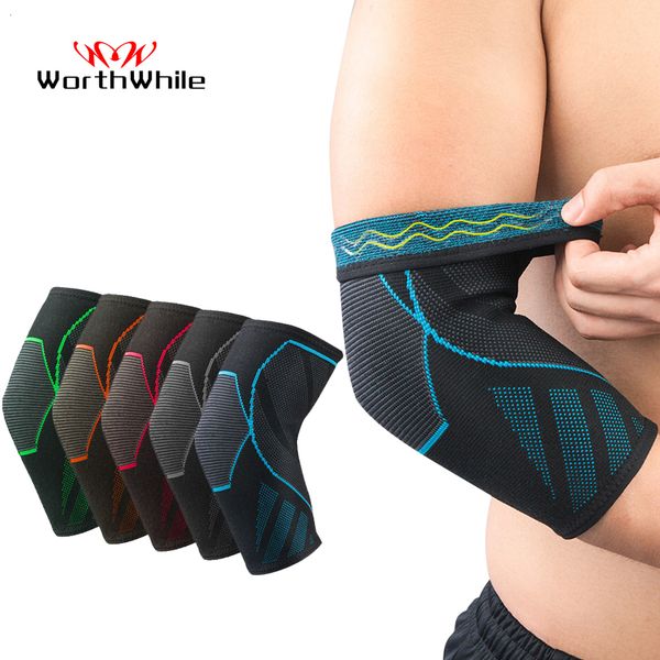 Joelheiras de cotovelo WorthWhile 1 PC suporte de compressão cinta elástica para homens e mulheres basquete vôlei protetor de fitness mangas de braço 230608