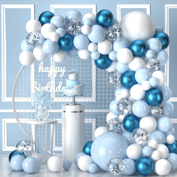 Outros artigos para festa balão azul prata guirlanda kit arco decoração de aniversário chá de bebê menino confete látex globos casamento 230607