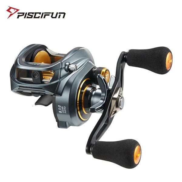 Baitcasting Bucels Piscifun Alijoz 300 Низкопрофильная катушка для приманок 15 кг максимальное сопротивление 81 подшипника Алюминиевая рама пресноводная рыбалка из соленой воды 230607