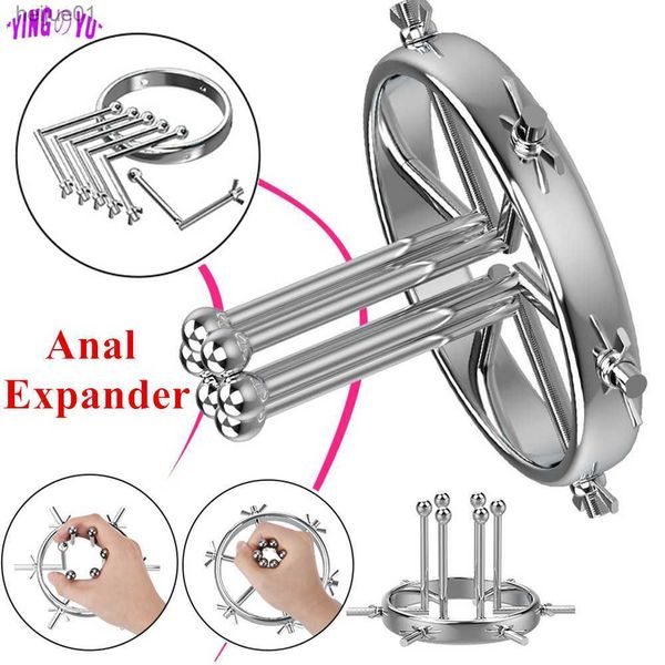 Dilatatore anale in metallo Butt Plug Anus Spander Vigina Expender Prodotto erotico Kit BDSM Giocattoli sessuali per donne Uomini Giochi per adulti Accessori L230518